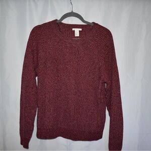 WOMENS BASIC H&M BURGUNDY SWEATER